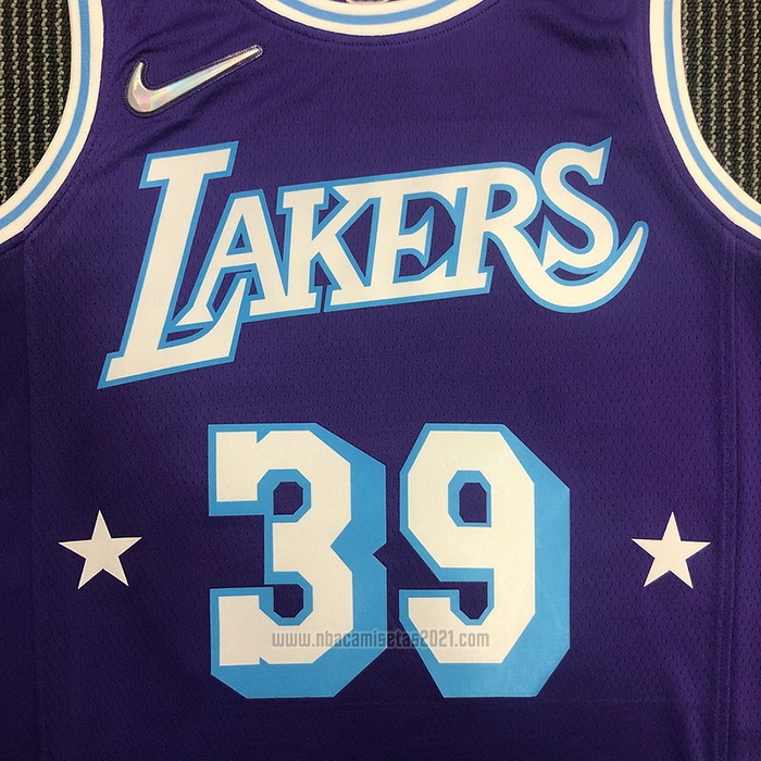 Camiseta Los Angeles Lakers Dwight Howard #39 Ciudad Edition 2021-22 Violeta